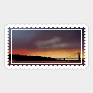 Golden Gate Sunset Sticker